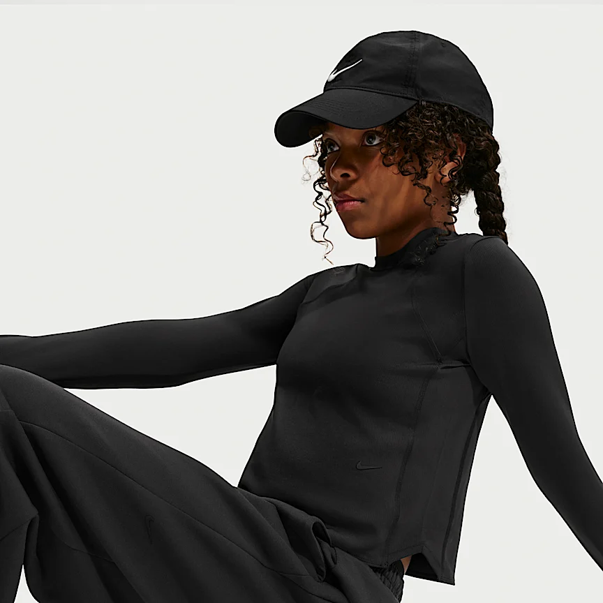 NIKE Mavn — Girls' Dri-FIT Ribbed Long-Sleeve Top - Image 3