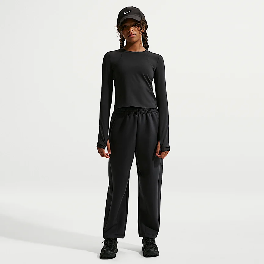 NIKE Mavn — Girls' Dri-FIT Ribbed Long-Sleeve Top - Image 4
