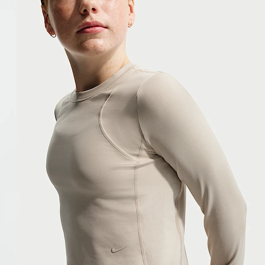 NIKE Mavn — Girls' Dri-FIT Ribbed Long-Sleeve Top - Image 3