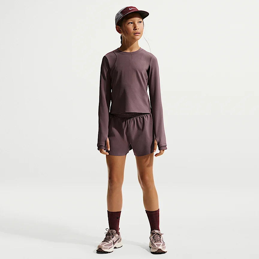 NIKE Mavn — Girls' Dri-FIT Ribbed Long-Sleeve Top - Image 4