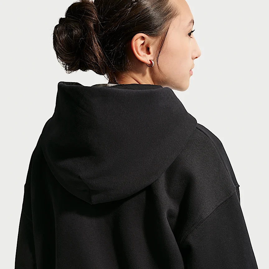 NIKE Sportswear Studio Fleece — Big Kids' (Girls') Oversized Full-Zip Hoodie - Image 2