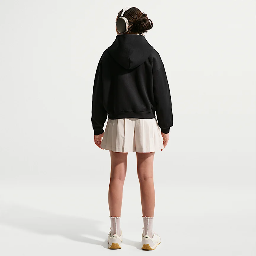 NIKE Sportswear Studio Fleece — Big Kids' (Girls') Oversized Full-Zip Hoodie - Image 5
