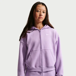 NIKE スポーツウェア スタジオ フリース — ジュニア (ガールズ) オーバーサイズド フルジップ パーカー