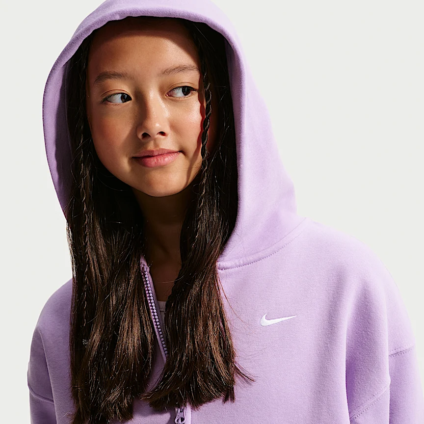 NIKE スポーツウェア スタジオ フリース — ジュニア (ガールズ) オーバーサイズド フルジップ パーカー - Image 3