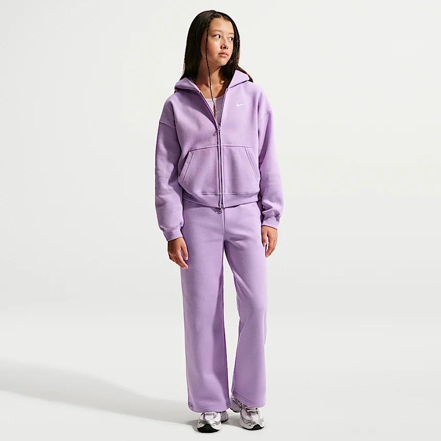 NIKE スポーツウェア スタジオ フリース — ジュニア (ガールズ) オーバーサイズド フルジップ パーカー - Image 4