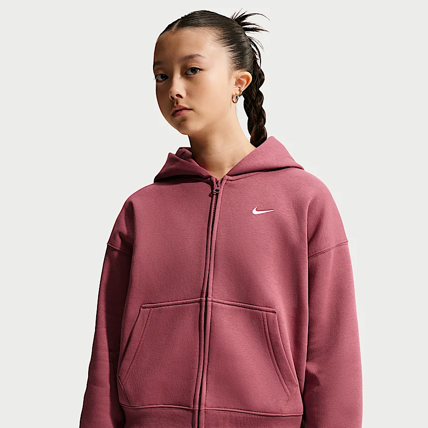 NIKE スポーツウェア スタジオ フリース — ジュニア (ガールズ) オーバーサイズド フルジップ パーカー - Image 3