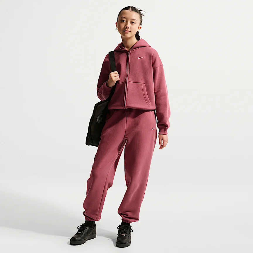 NIKE スポーツウェア スタジオ フリース — ジュニア (ガールズ) オーバーサイズド フルジップ パーカー - Image 4