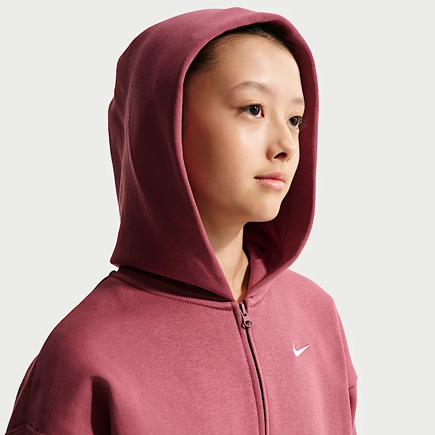 NIKE スポーツウェア スタジオ フリース — ジュニア (ガールズ) オーバーサイズド フルジップ パーカー - Image 6
