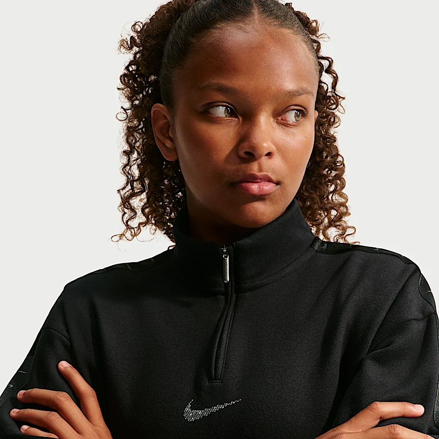 NIKE スポーツウェア スタジオ フリース — ジュニア (ガールズ) 1/4ジップ スウェットシャツ - Image 3