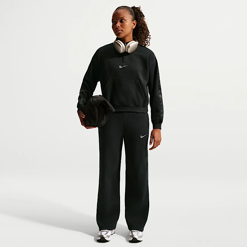 NIKE スポーツウェア スタジオ フリース — ジュニア (ガールズ) 1/4ジップ スウェットシャツ - Image 4