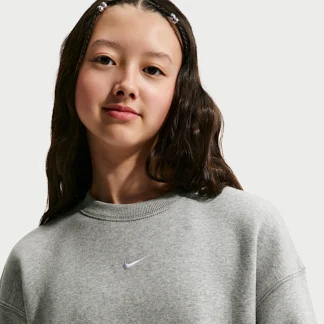 NIKE Sportswear Studio — Big Kids' (Girls') Oversized Crew-Neck Sweatshirt