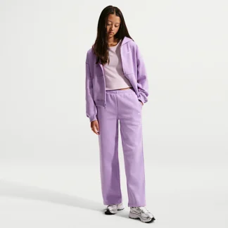 NIKE スポーツウェア スタジオ フリース — ガールズ オープンヘム パンツ
