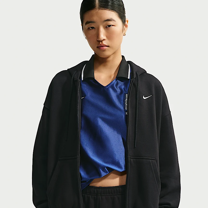NIKE スタジオ フリース ミディアムウェイト — ウィメンズ オーバーサイズド フルジップ パーカー - Image 3