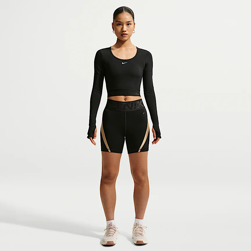 NIKE プロ スカルプト "Keely Hodgkinson" — ウィメンズ Dri-FIT ハイウエスト 13cm バイカーショートパンツ