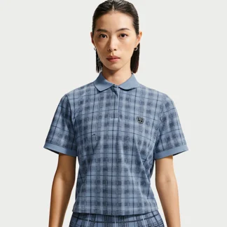 NIKE フェアウェー フレッシュ — ウィメンズ Dri-FIT タータン ゴルフポロシャツ