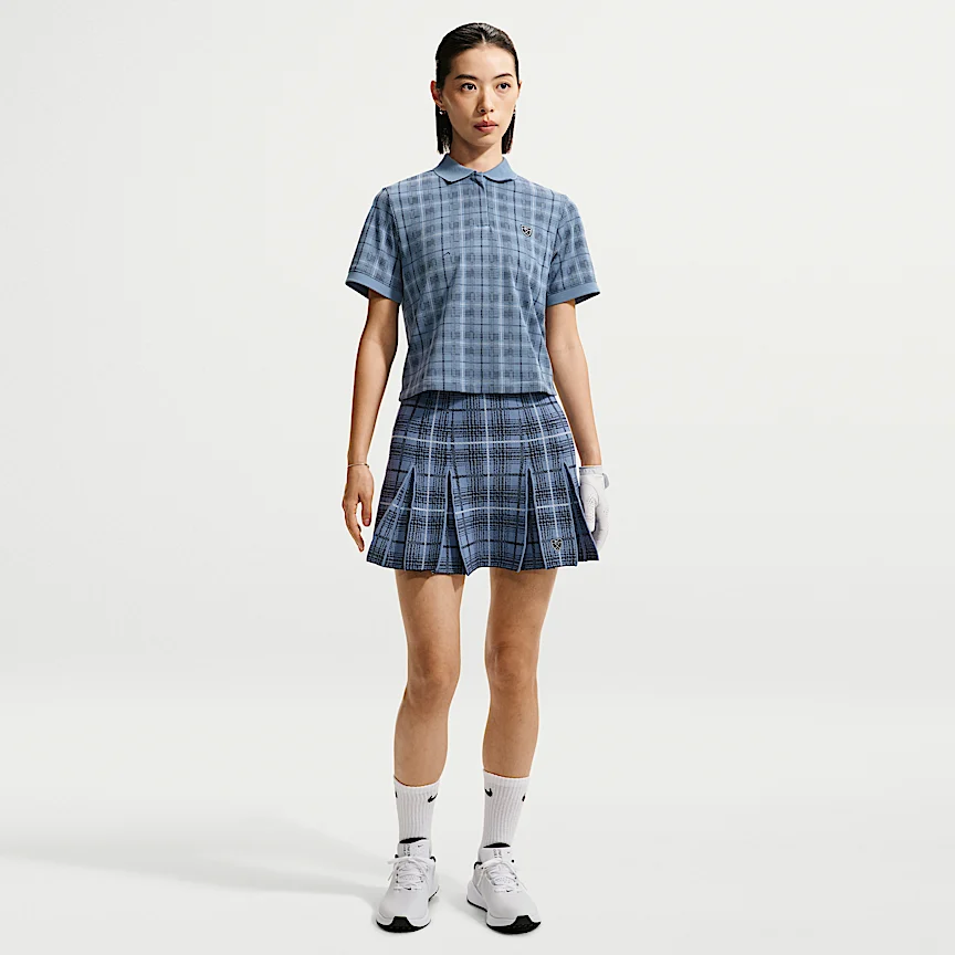 NIKE フェアウェー フレッシュ — ウィメンズ Dri-FIT タータン ゴルフポロシャツ - Image 4