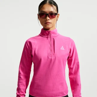 NIKE ACG "Wolf Grid" — ウィメンズ Therma-FIT ハーフジップ ハイキングトップス