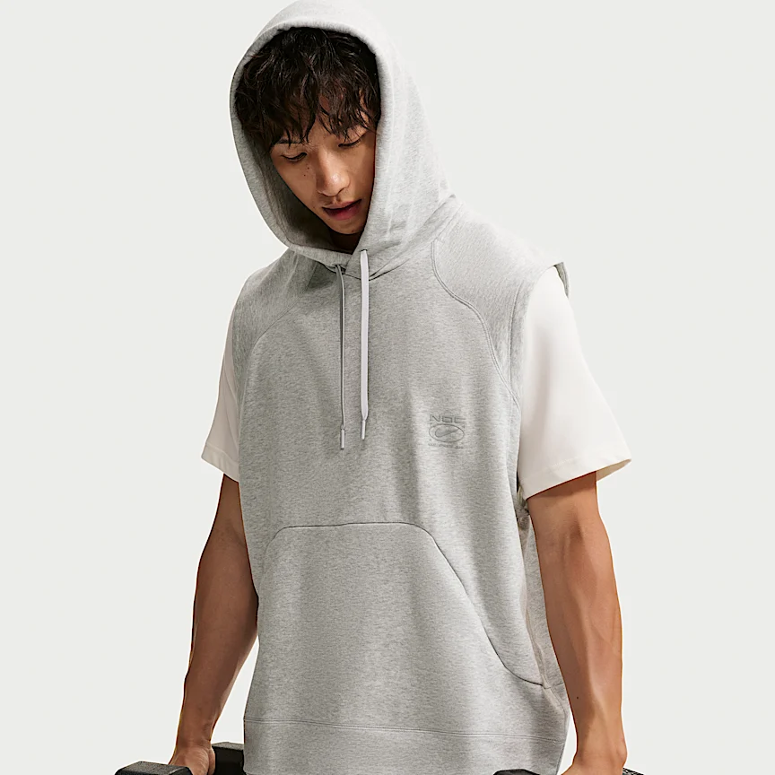NIKE N.A.C. — メンズ Dri-FIT フリース スリーブレス トレーニング パーカー - Image 3