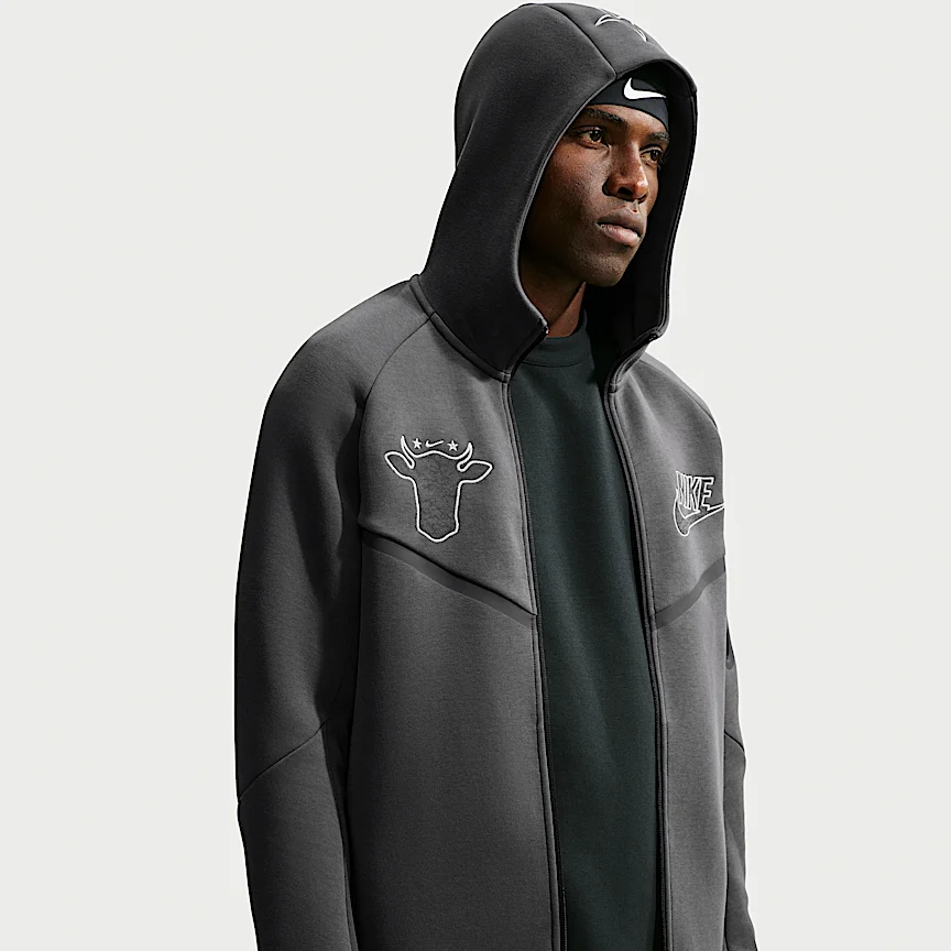 NIKE Tech x Wagyu — Men's Fleece Full-Zip Hoodie - Image 3