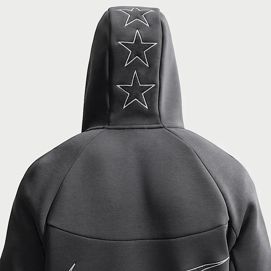 NIKE Tech x Wagyu — Men's Fleece Full-Zip Hoodie - Image 5