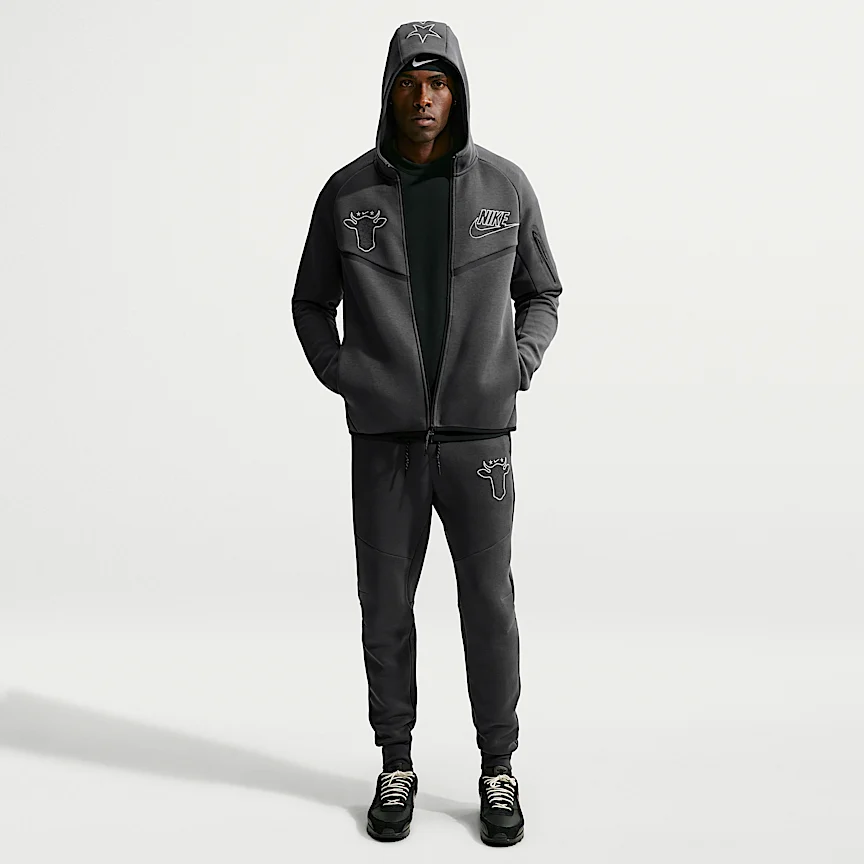 NIKE Tech x Wagyu — Men's Fleece Full-Zip Hoodie - Image 7