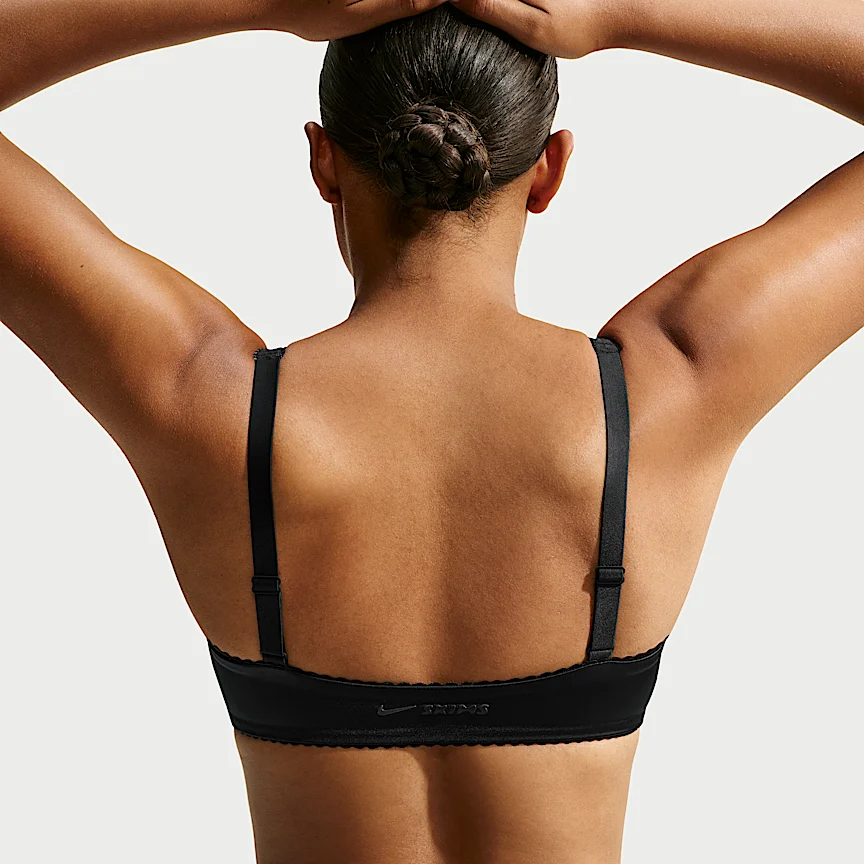 NIKE NikeSKIMS Satin Shine — Women's Padded Picot Sports Bra - Image 2