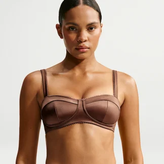 NIKE NikeSKIMS Satin Shine — Women's Padded Picot Sports Bra