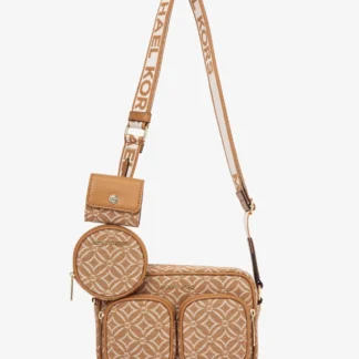 Michael Kors JET SET ITEM ロゴジャカード ポケット クロスボディ ウィズ アタッチ ミディアム