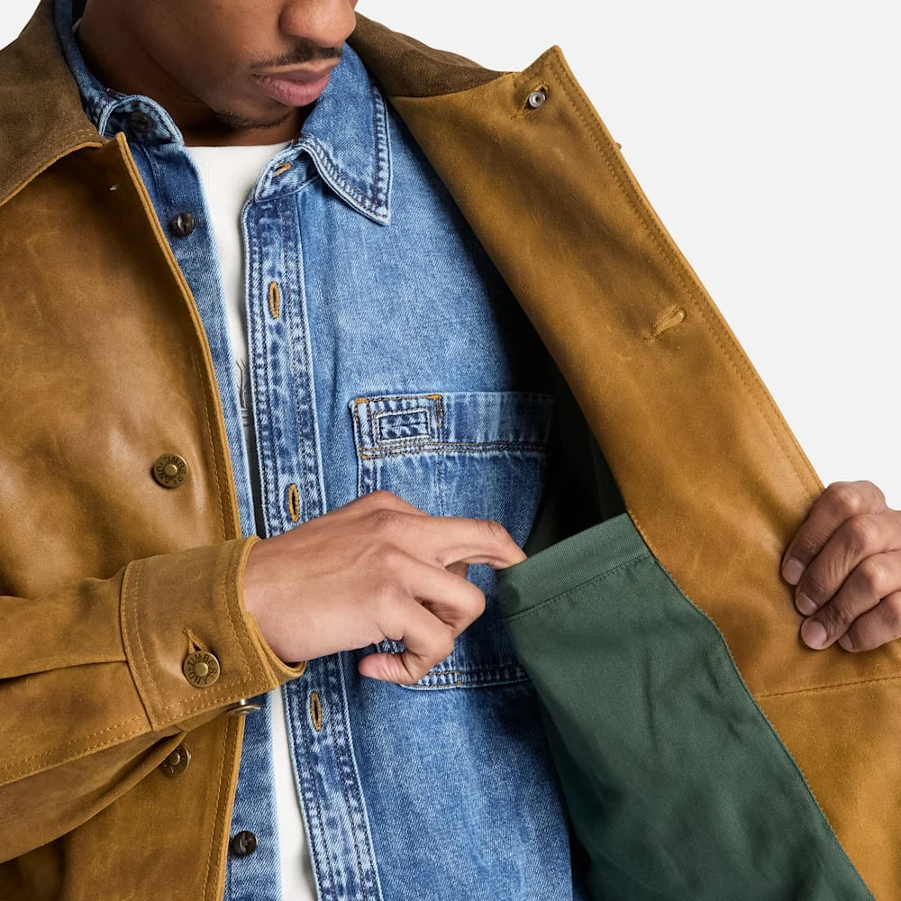 Timberland レザー フィールド コート メンズ - Image 3