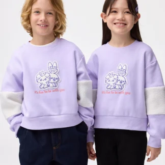 GU KIDS ボアスリーブスウェットシャツ ポケピース