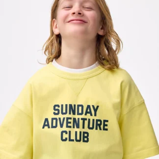 GU KIDSスウェT(半袖)(ロゴ)
