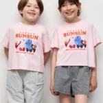 GU KIDSグラフィッククロップドT パペットスンスン