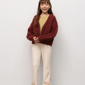 GU GIRLSヌクヌクニットコールフレアパンツ