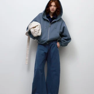 GU デニムスウェット3Dバレルパンツ UL