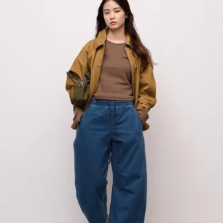 GU デニムスウェット3Dバレルパンツ UL(丈短め)