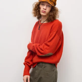 GU エルボーパッチクルーネックセーターUL