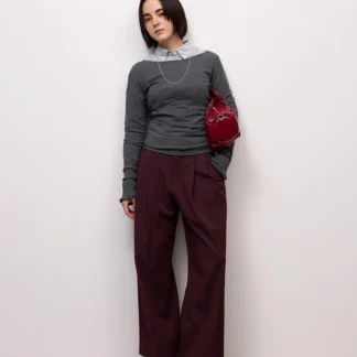 GU タックワイドパンツ(丈短め)