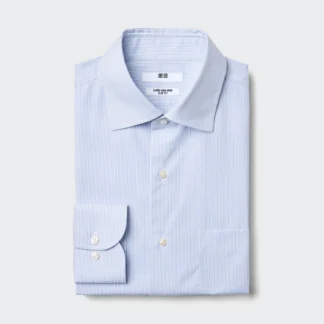 UNIQLO スーパーノンアイロンスリムシャツ/セミワイド/ストライプ