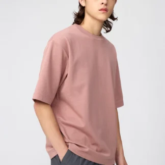UNIQLO エアリズムコットンオーバーサイズTシャツ/5分袖