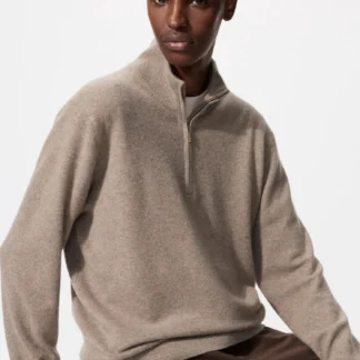 UNIQLO カシミヤハーフジップセーター