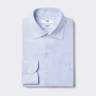 UNIQLO スーパーノンアイロンスリムシャツ/セミワイド/チェック
