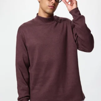 UNIQLO ソフトニットフリースモックネックT