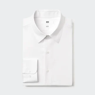 UNIQLO ファインクロススリムシャツ/レギュラー襟/ポケット無