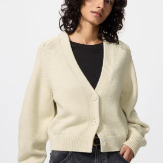 UNIQLO コットンブレンドリラックスVネックカーディガン