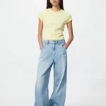 UNIQLO バギーバレルレッグジーンズ/丈長め