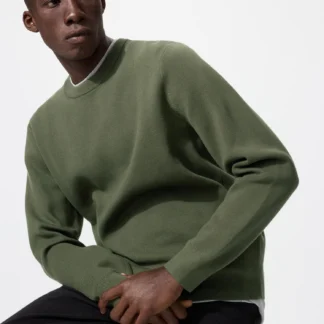 UNIQLO ウォッシャブルミラノリブクルーネックセーター