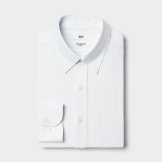 UNIQLO スーパーノンアイロンストレッチスリムシャツ/ボタンダウン/ストライプ