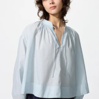 UNIQLO コットンボリュームプリントブラウス