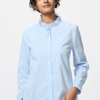 UNIQLO コットンブレンドフリルシャツ