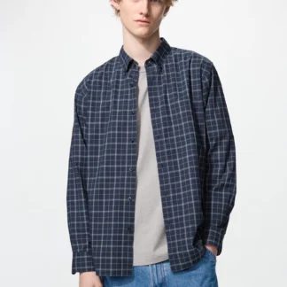 UNIQLO ブロードシャツ/チェック/ボタンダウン